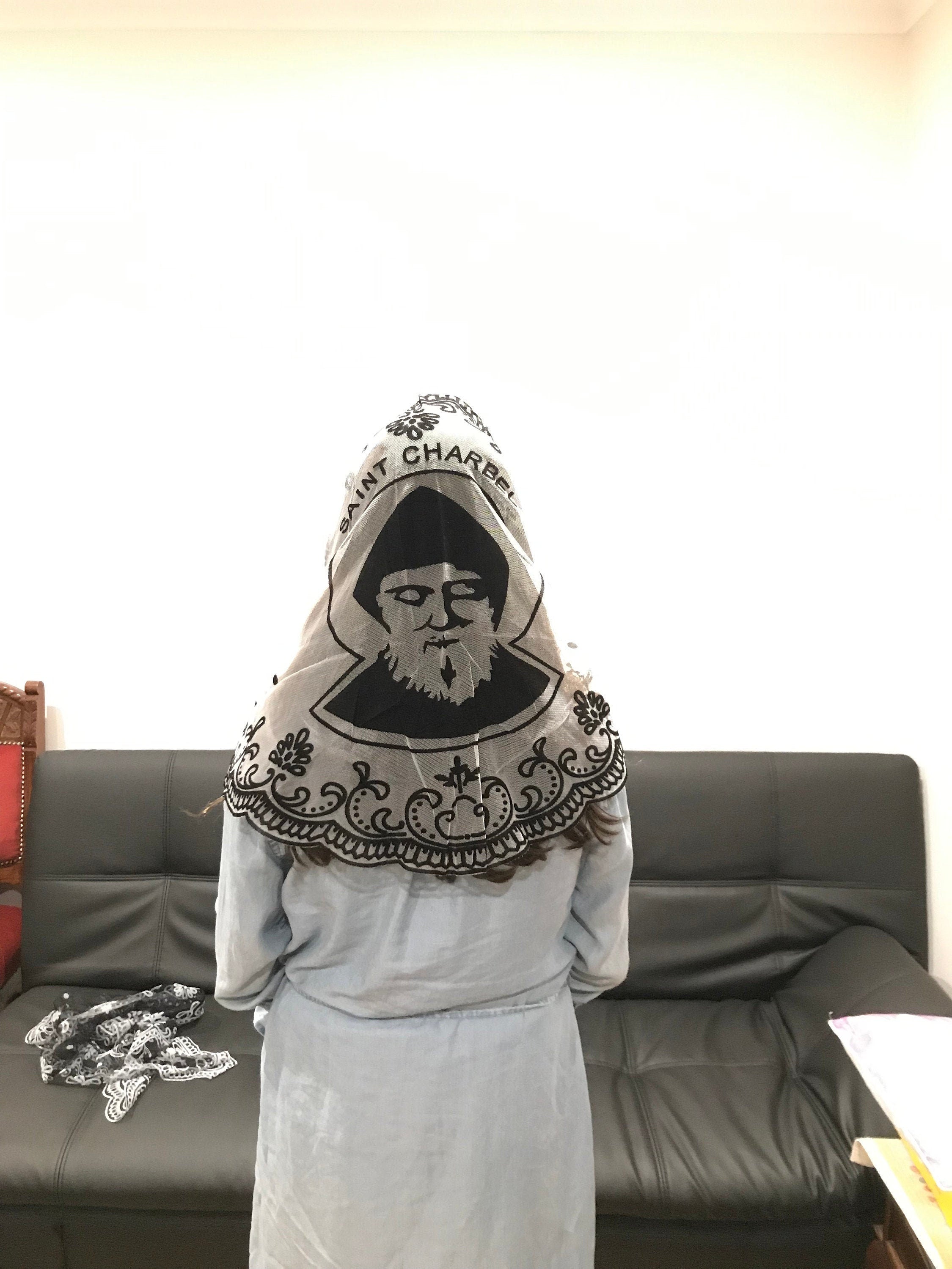 Mantilla Scarf (St Charbel and Our Lady)