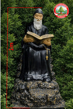 1-meter Saint Charbel statue coloured
