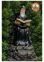 1-meter Saint Charbel statue coloured