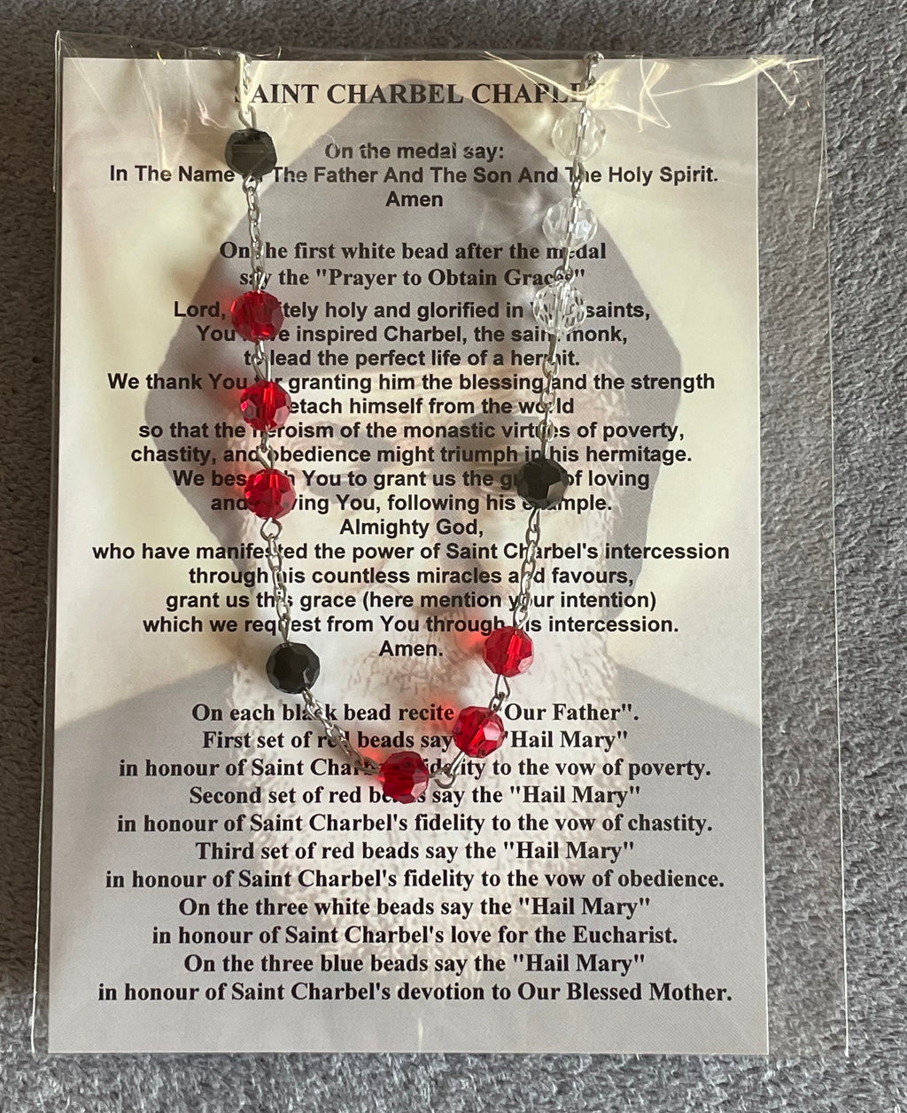 St Charbel Chaplet English/Arabic