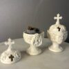 Polyresin Holy Family & St Charbel incense burner